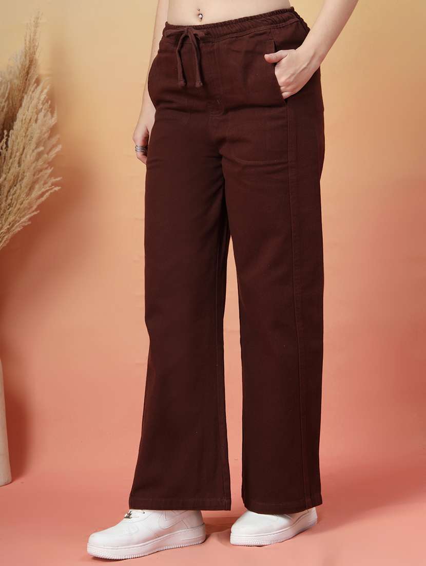 women solid high rise straight fit jean - 22142900 -  Standard Image - 2