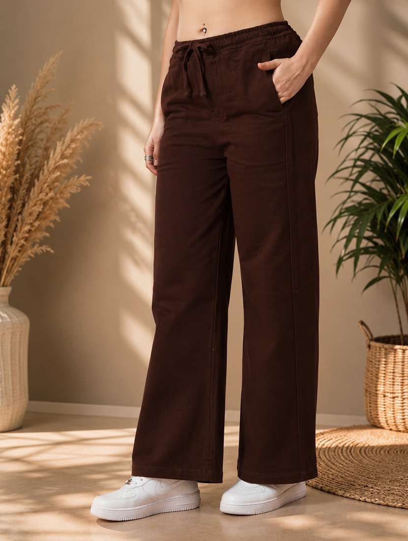 women solid mid rise wide leg jeans - 22142900 -  Standard Image - 2