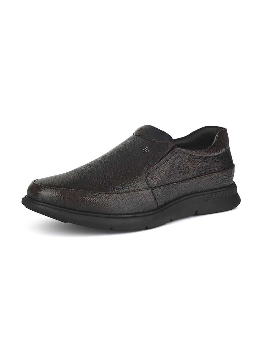 men brown slip on formal shoes - 22142914 -  Standard Image - 2