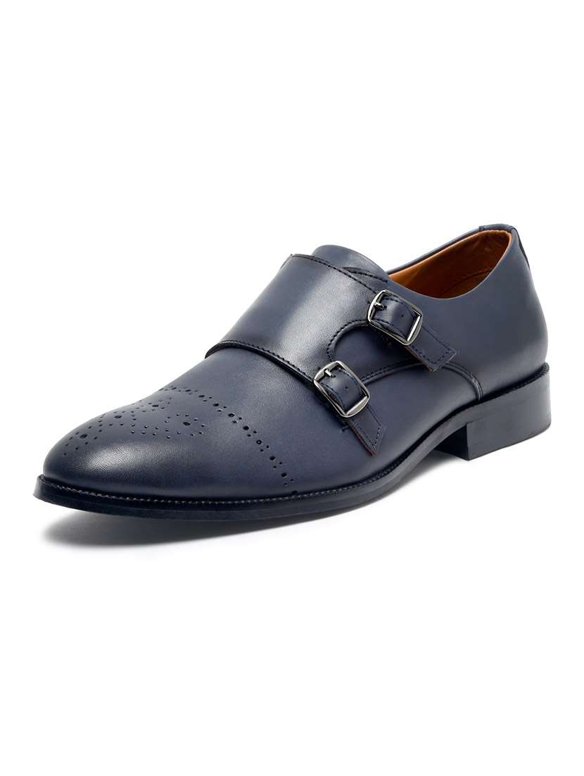 men blue slip on monk strap - 22142943 -  Standard Image - 2