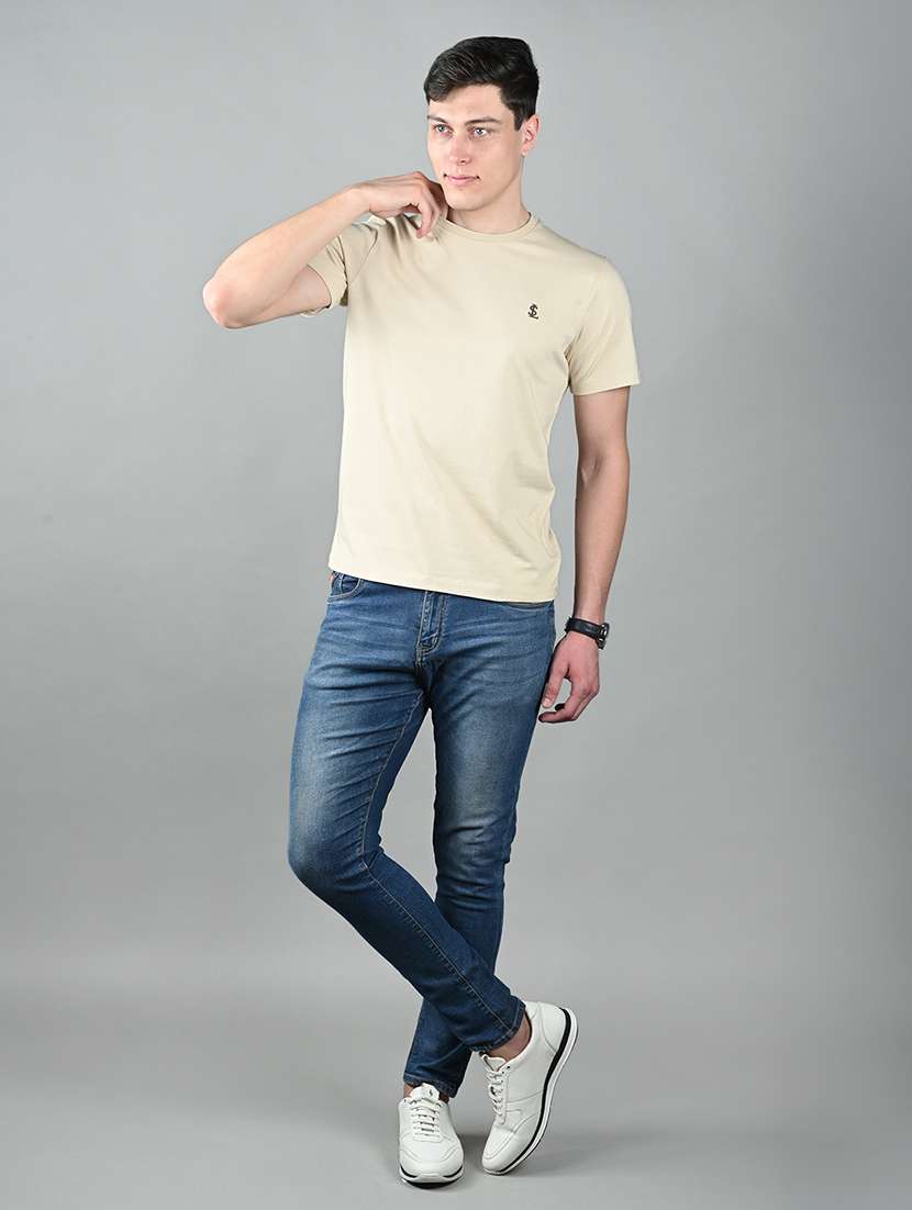 men solid short sleeve regular fit t-shirt - 22142945 - Standard Image - 2