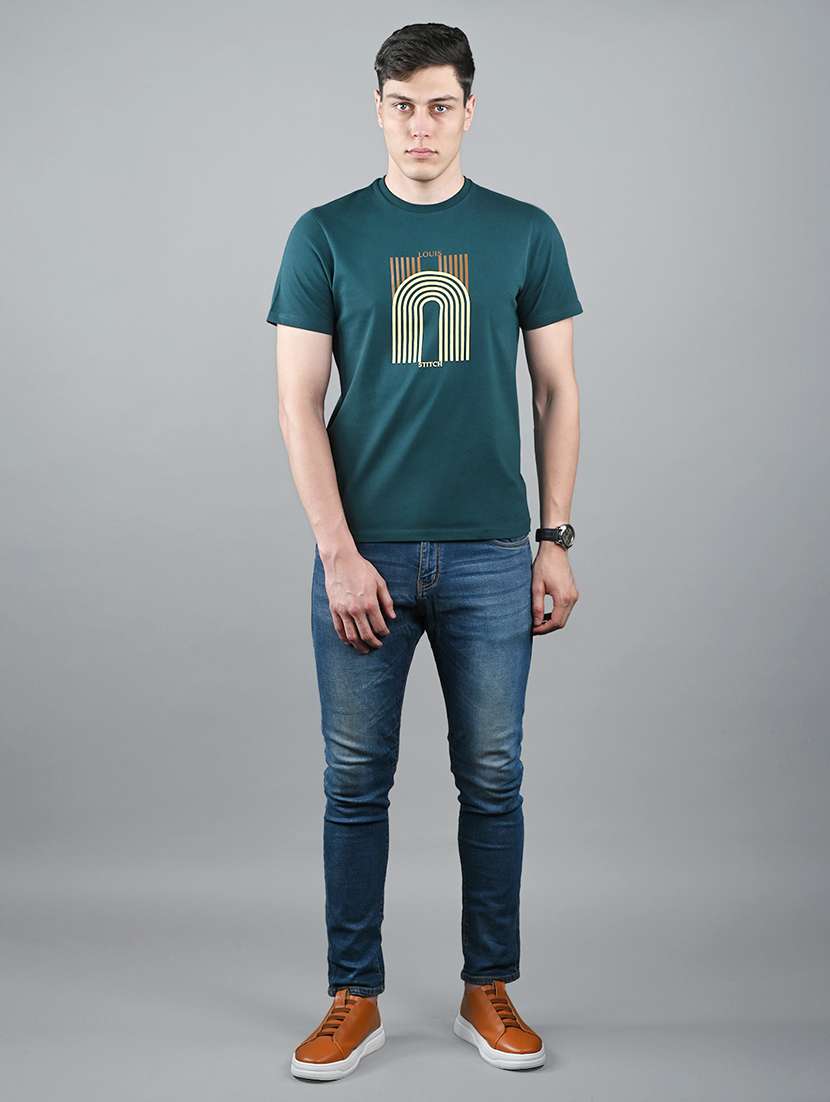 men printed short sleeve regular fit t-shirt - 22142955 - Standard Image - 2