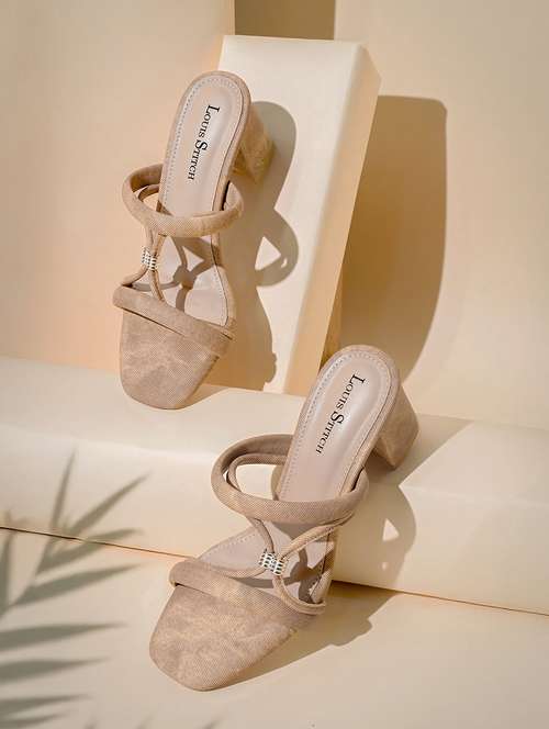 women beige slip on sandal - 22142965 -  Standard Image - 0