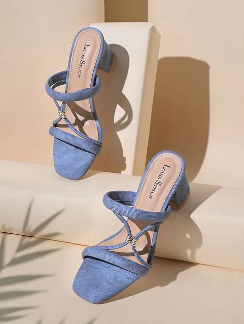 women blue slip on sandal - 22142966 -  Standard Image - 0