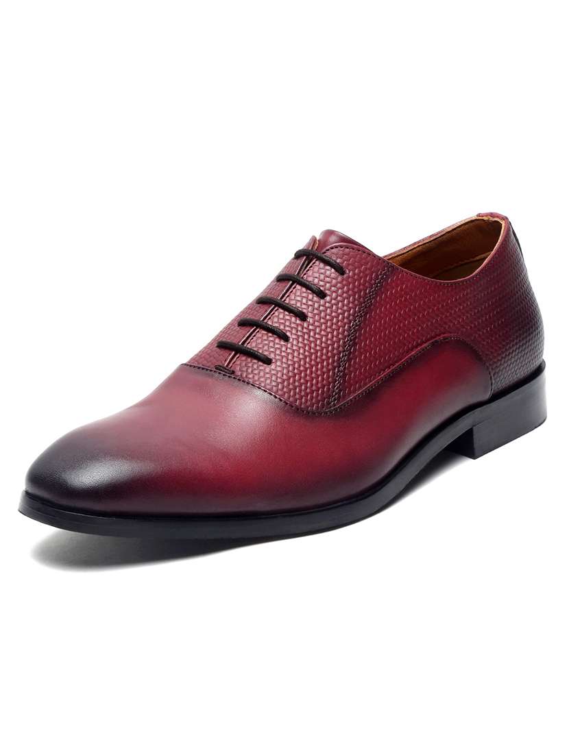 men red lace-up oxford - 22142973 -  Standard Image - 2