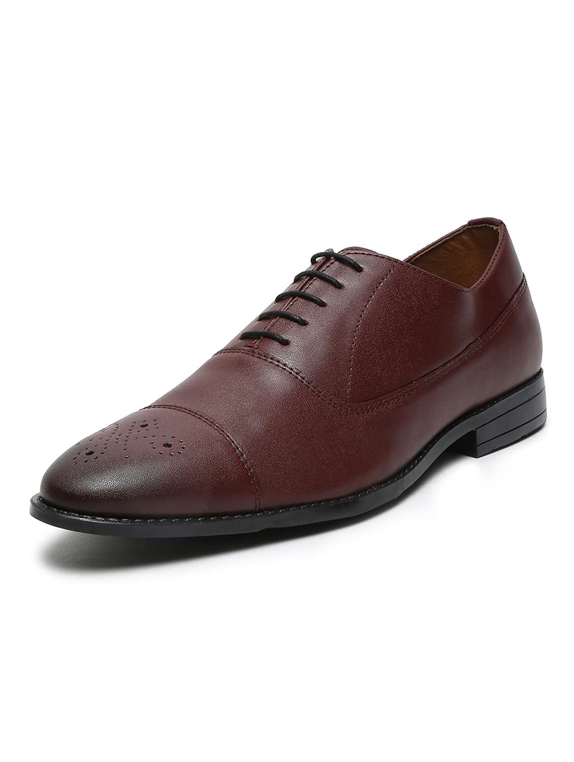 men maroon lace-up oxford - 22143008 -  Standard Image - 2