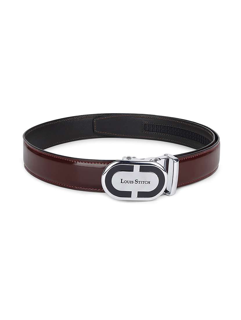solid leather auto lock formal belt - 22143013 -  Standard Image - 2