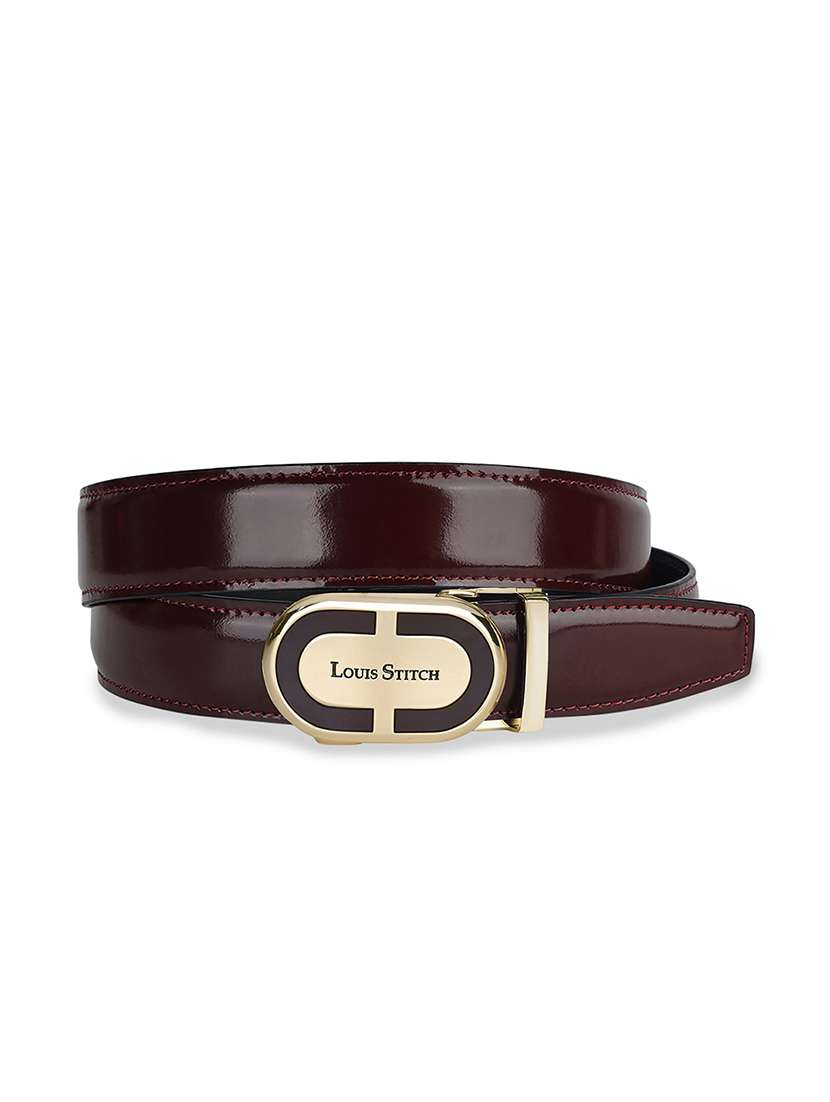 solid leather auto lock formal belt - 22143014 -  Standard Image - 2