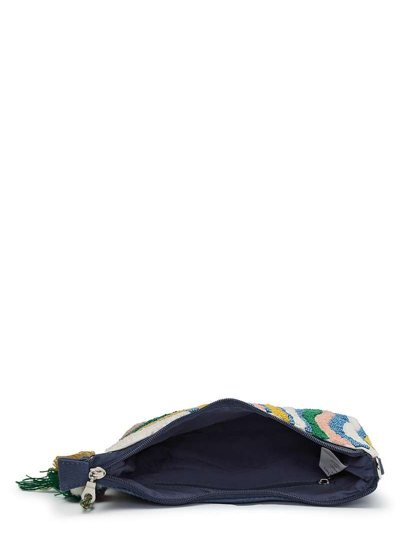 abstract multicolor sling bag with embroidered details - 22143043 -  Standard Image - 2