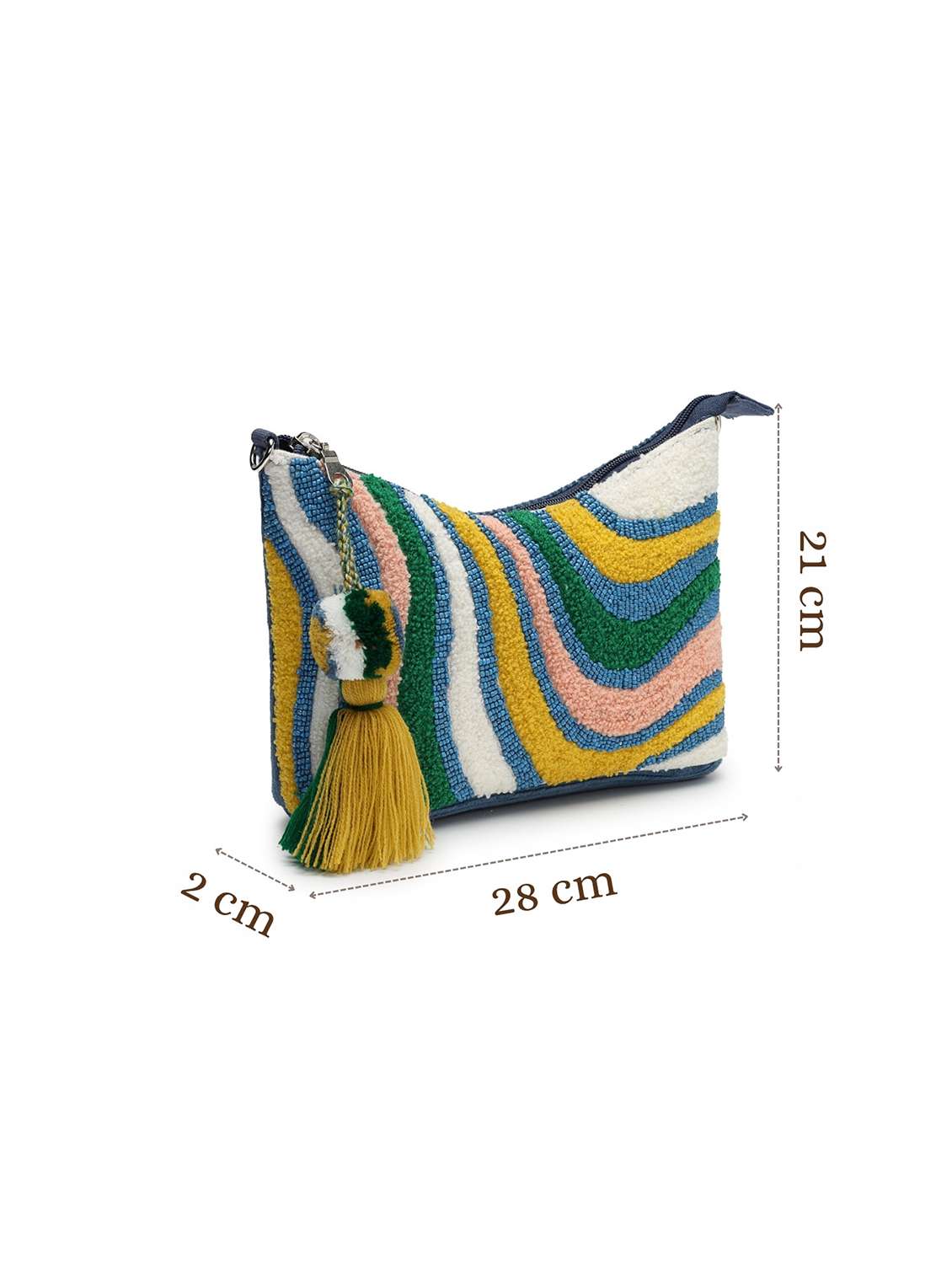 abstract multicolor sling bag with embroidered details - 22143043 -  Standard Image - 7