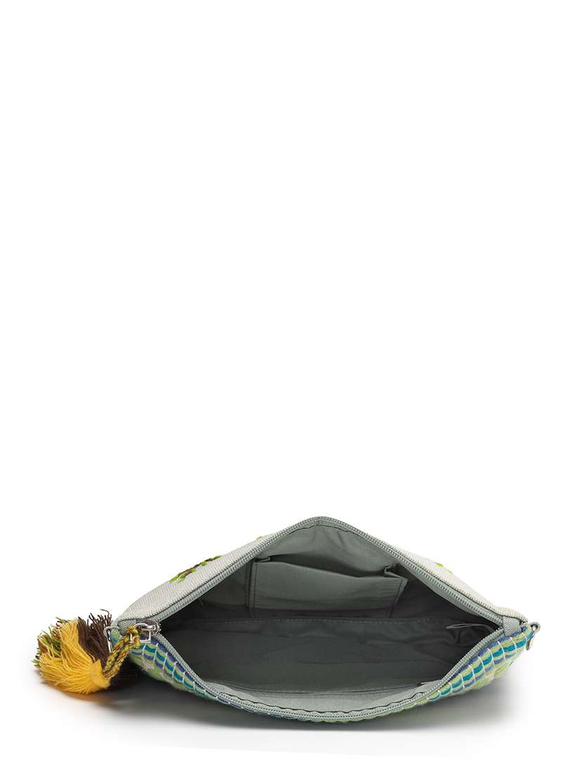 floral embroidered cotton canvas sling bag - 22143046 -  Standard Image - 2