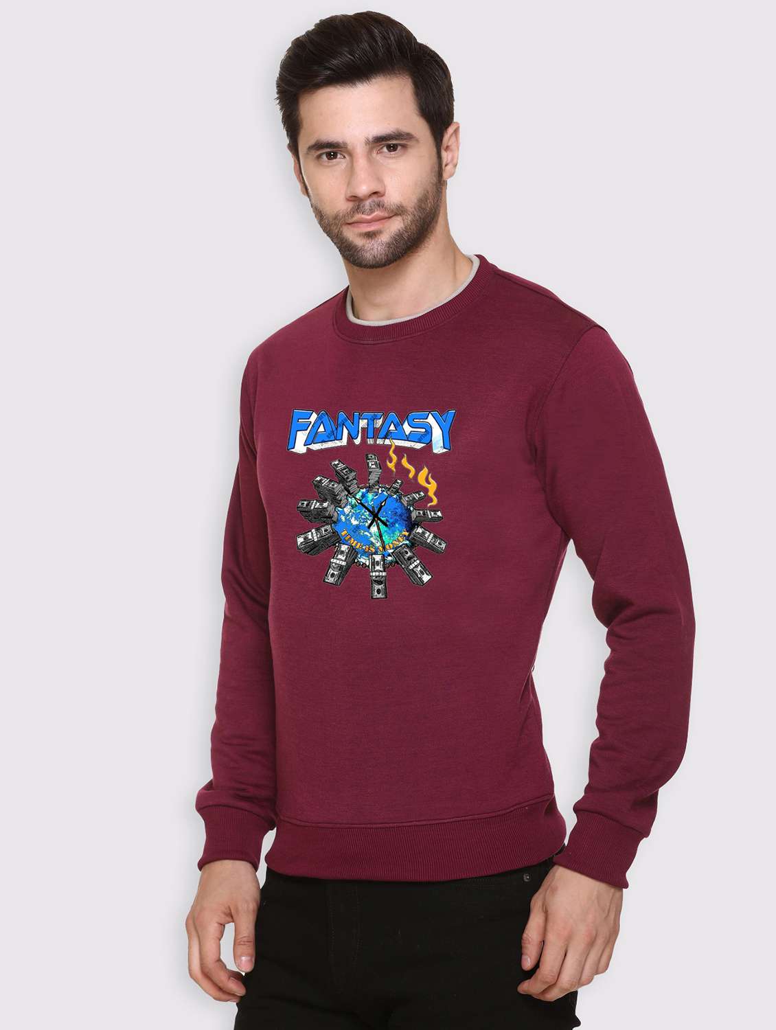men front print long sleeve regular fit sweatshirt - 22143057 -  Standard Image - 2