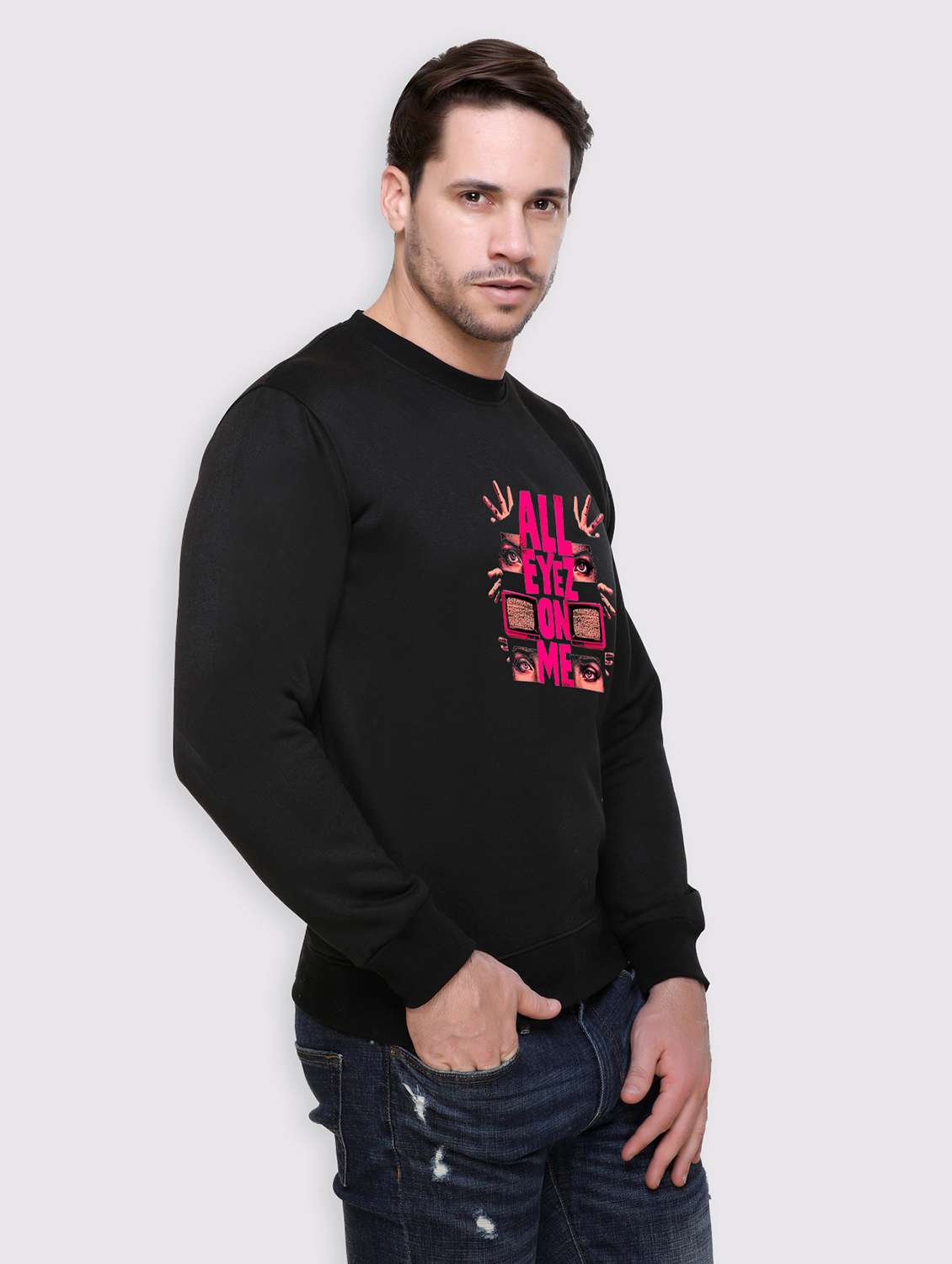 men front print long sleeve regular fit sweatshirt - 22143059 -  Standard Image - 2