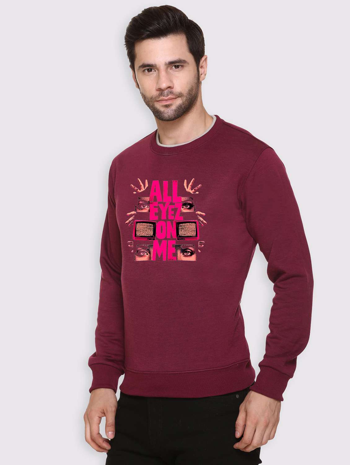 men front print long sleeve regular fit sweatshirt - 22143061 -  Standard Image - 2