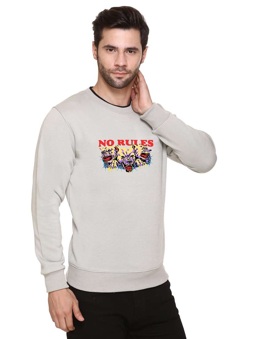 men chest print long sleeve regular fit sweatshirt - 22143072 - Standard Image - 2