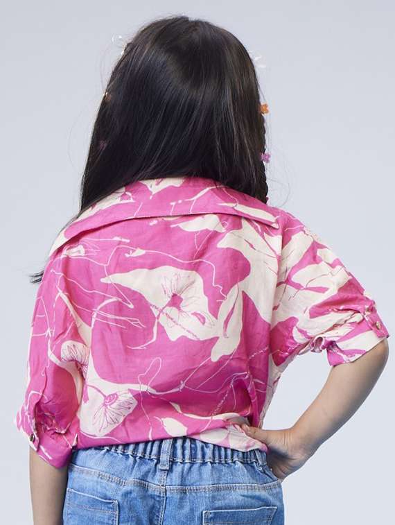 girls printed short sleeve shirt top - 22143126 - Standard Image - 2