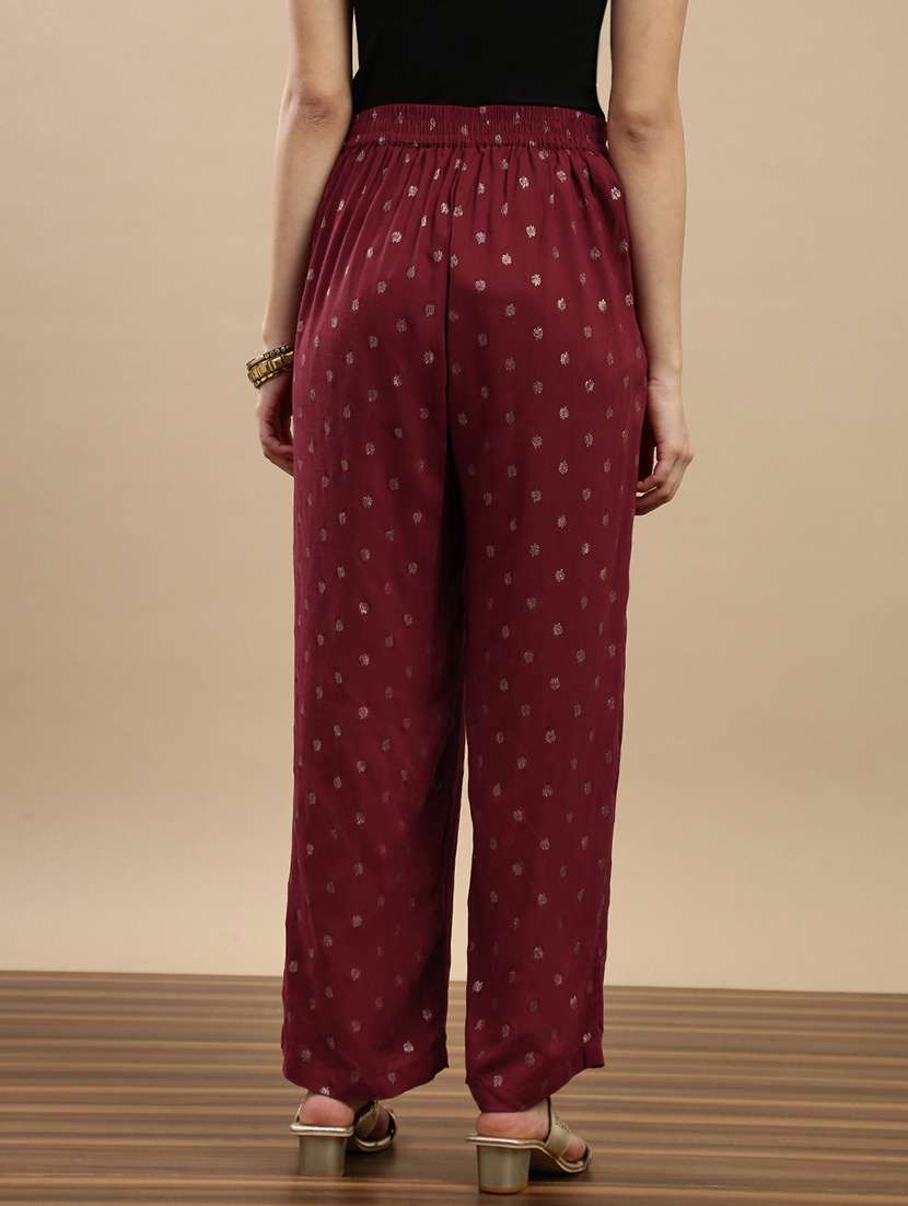 women printed mid rise palazzo - 22143272 -  Standard Image - 2