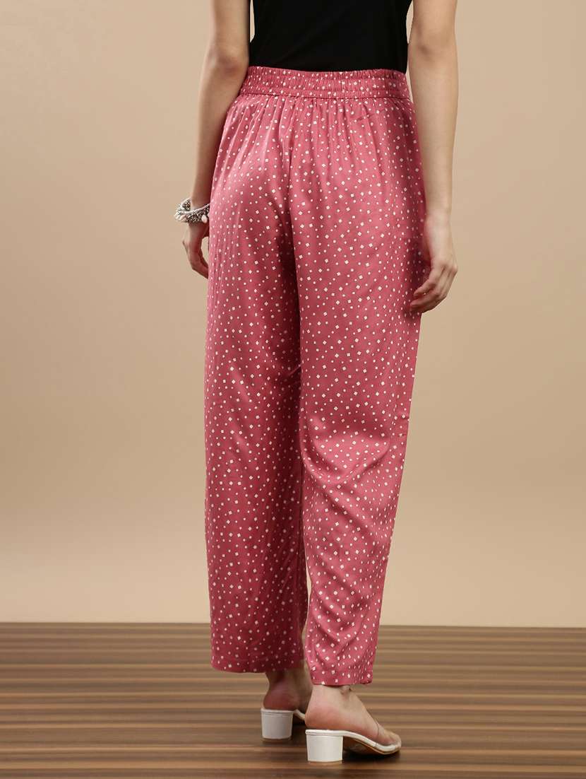 women printed mid rise palazzo - 22143274 - Standard Image - 2