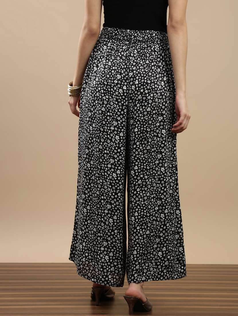 women printed mid rise palazzo - 22143276 - Standard Image - 2