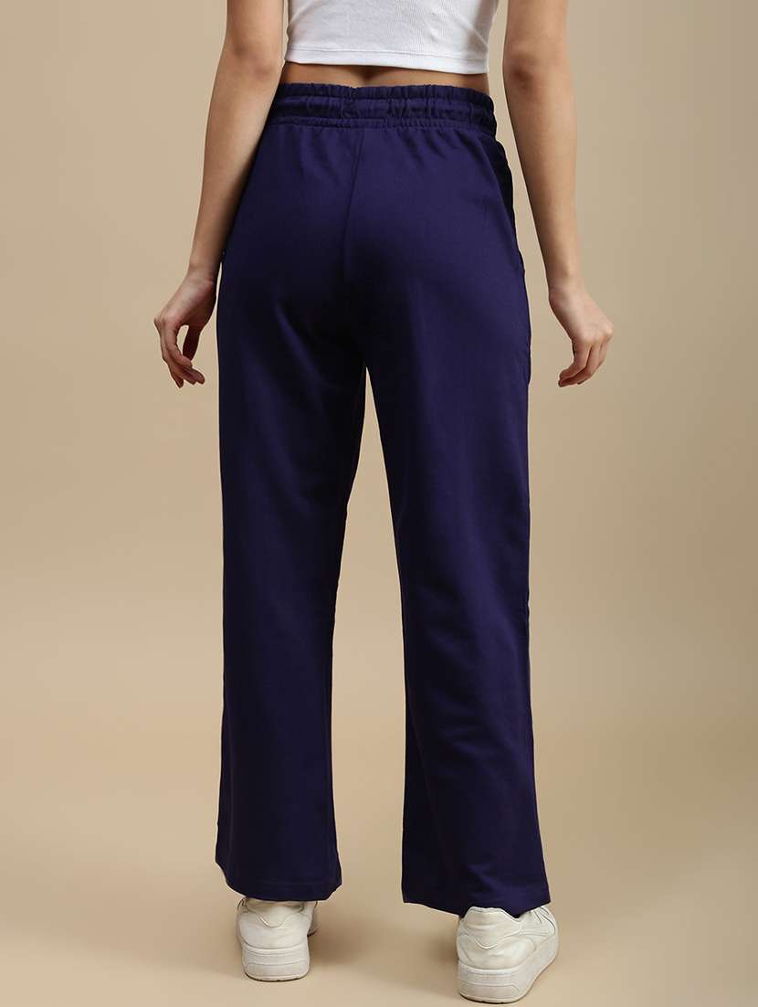 women solid mid rise track pant - 22143410 -  Standard Image - 2