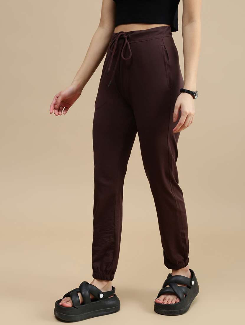 women solid mid rise jogger - 22143415 -  Standard Image - 2