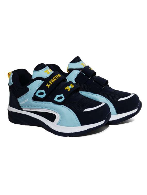 boys navy blue synthetic leather sports shoe - 22143582 -  Standard Image - 2