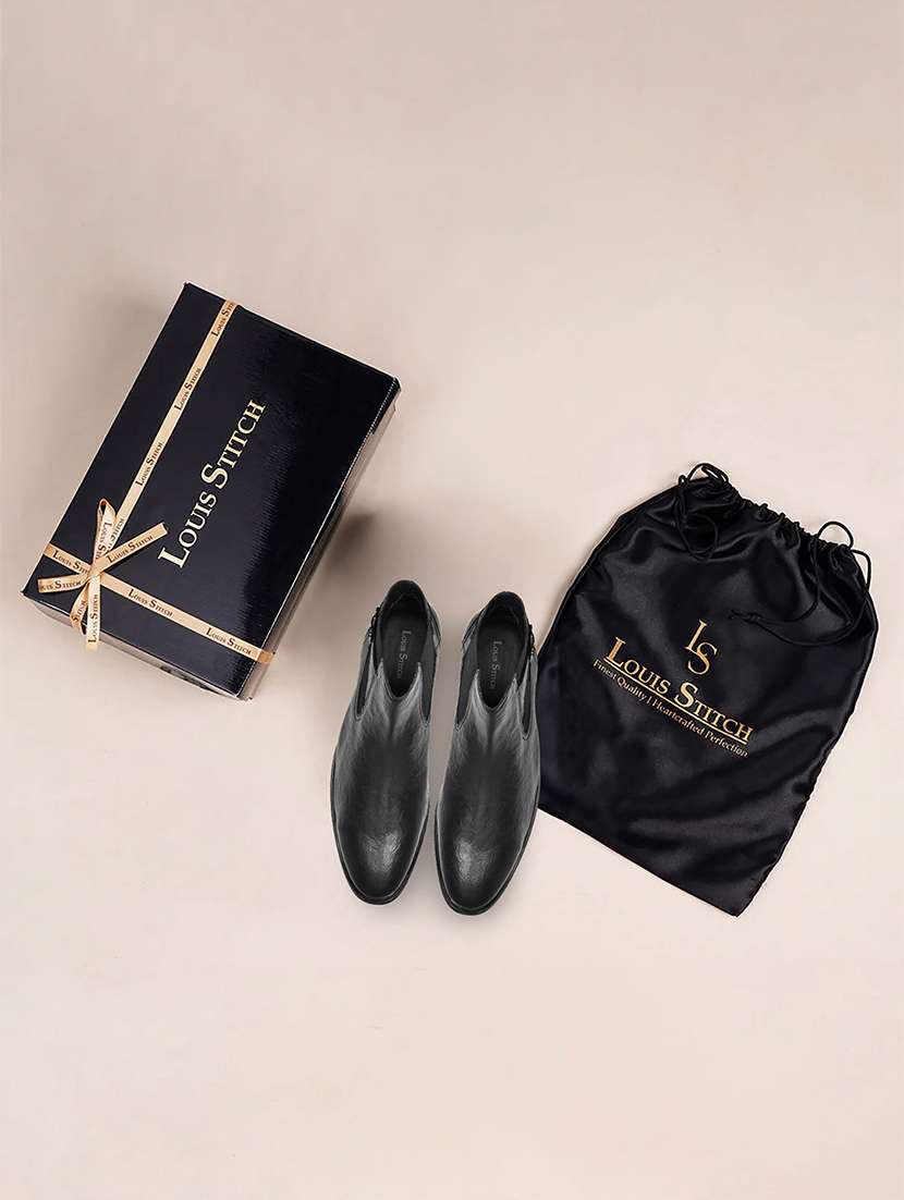men black slip on boot - 22143585 - Standard Image - 2