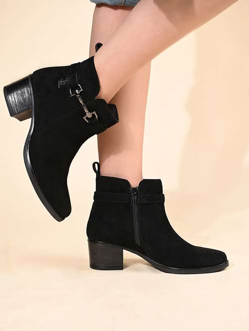 women solid slip on ankle s boot - 22143589 -  Standard Image - 0