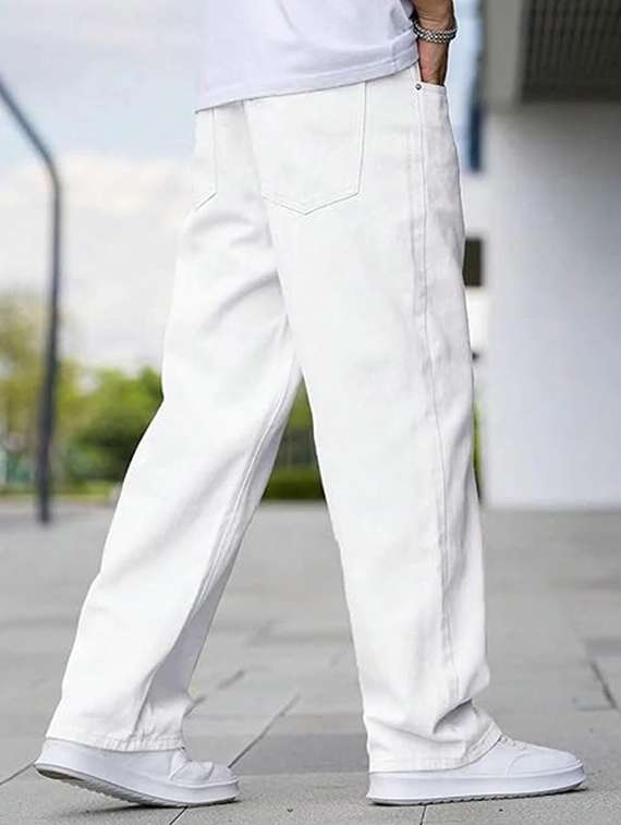 men plain mid rise full length jeans - 22143591 - Standard Image - 2