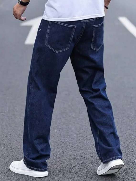 men plain mid rise full length jeans - 22143594 - Standard Image - 2
