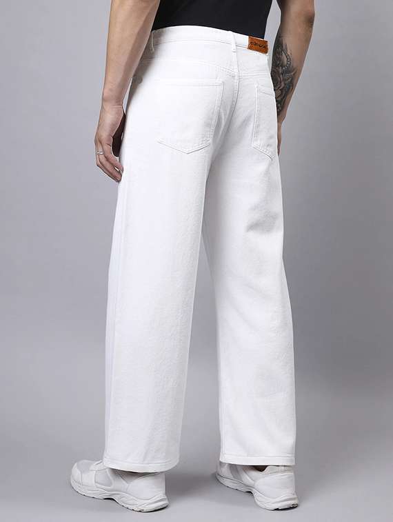 men plain mid rise full length jeans - 22143596 - Standard Image - 2