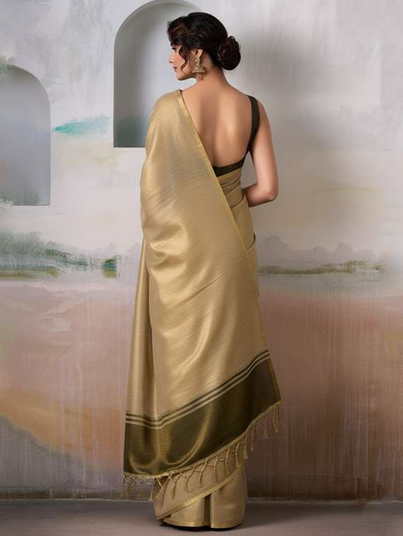 women solid plain saree with blouse - 22143611 -  Standard Image - 2