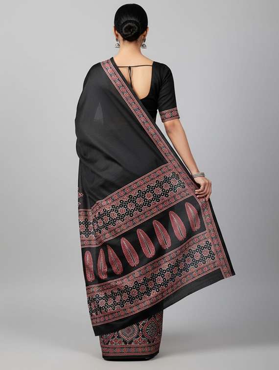 women printed casual wear saree with blouse - 22143627 -  Standard Image - 2
