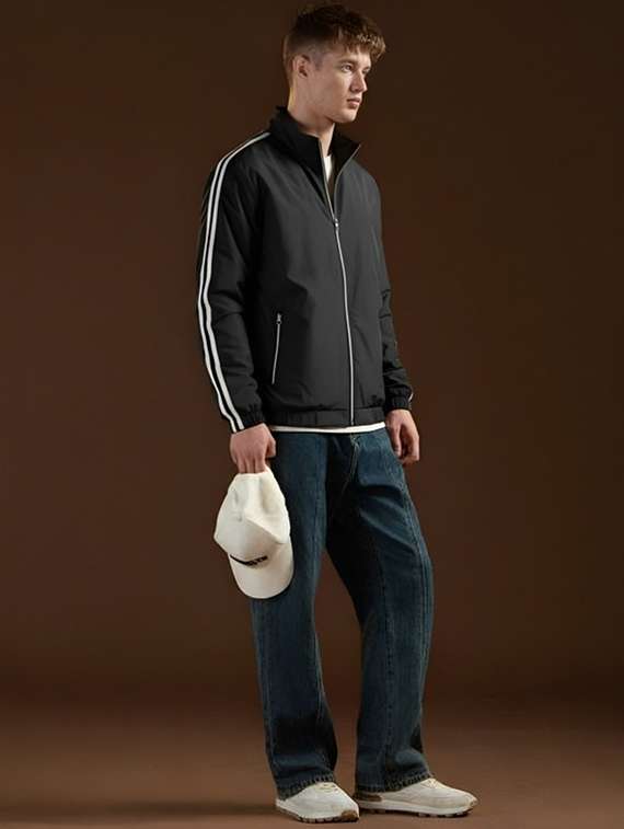 men taped long sleeve windcheater bomber jacket - 22143659 -  Standard Image - 2