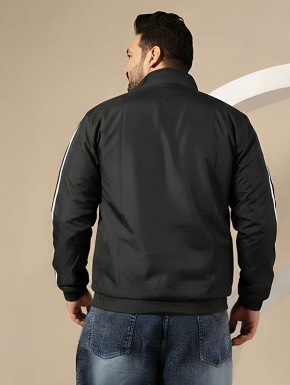 men taped long sleeve windcheater bomber jacket - 22143660 -  Standard Image - 2