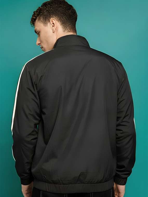 men taped long sleeve lightweight bomber jacket - 22143663 -  Standard Image - 2