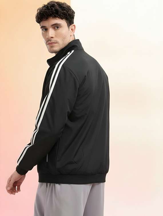 men taped long sleeve lightweight bomber jacket - 22143674 -  Standard Image - 2