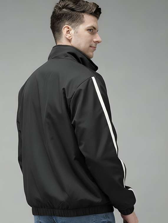 men taped long sleeve lightweight bomber jacket - 22143675 -  Standard Image - 2