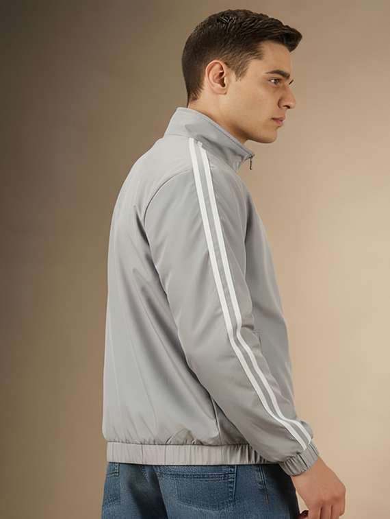 men taped long sleeve lightweight bomber jacket - 22143682 -  Standard Image - 2