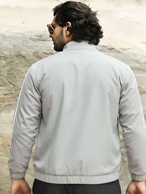 men taped long sleeve lightweight bomber jacket - 22143685 -  Standard Image - 2