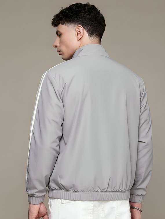 men taped long sleeve lightweight bomber jacket - 22143689 -  Standard Image - 2
