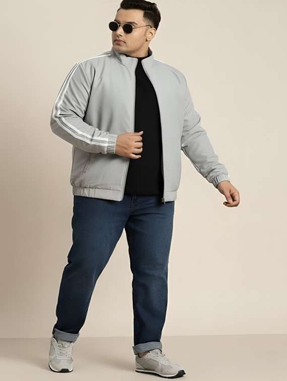 men taped long sleeve lightweight bomber jacket - 22143695 -  Standard Image - 2