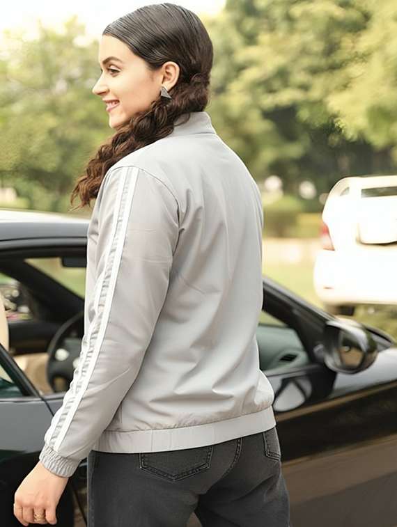 women solid long sleeve jacket - 22143698 -  Standard Image - 2