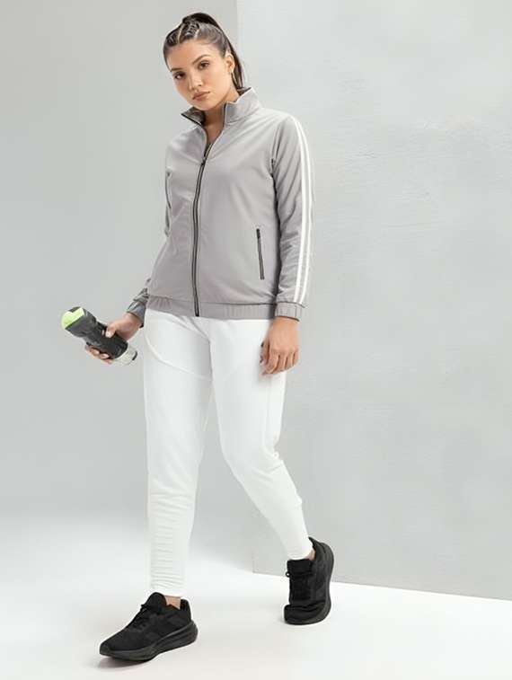 women solid long sleeve windcheater jacket - 22143711 -  Standard Image - 2