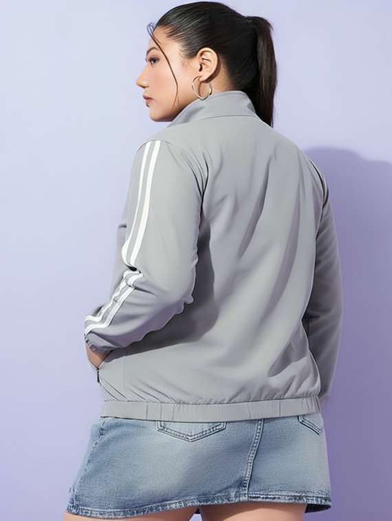 women solid long sleeve jacket - 22143713 - Standard Image - 2