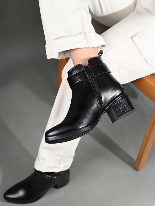 women solid slip on ankle s boot - 22143791 -  Standard Image - 0