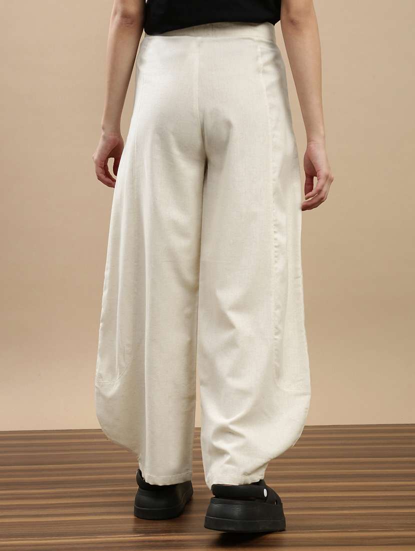 women solid mid rise peg trouser - 22143815 -  Standard Image - 2