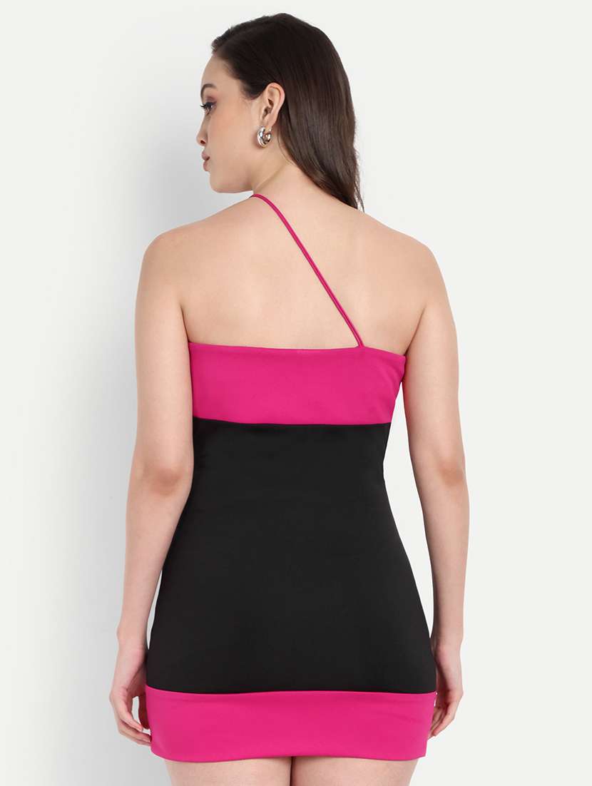 women color blocked tube bodycon dress - 22143968 -  Standard Image - 2
