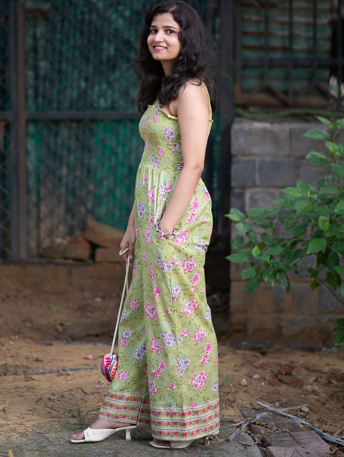 women floral print sleeveless jumpsuit - 22143987 - Standard Image - 2