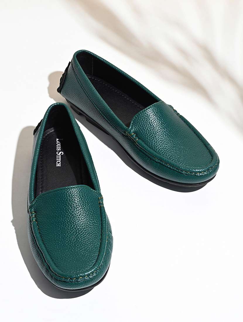 women green slip on loafer - 22143990 -  Standard Image - 2